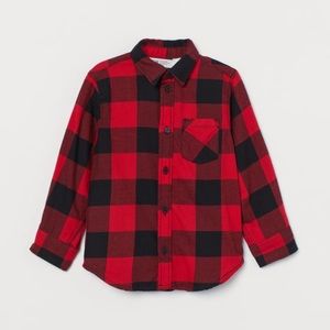 NWT Kids Flannel Buffalo Plaid Shirt